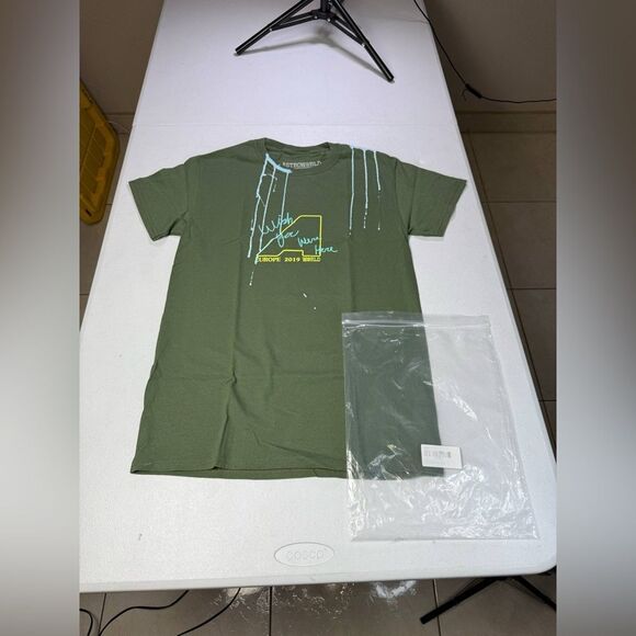 New Travis Scott Astroworld Tour T-shirt  Mens Green Color Sz S - Picture 1 of 9